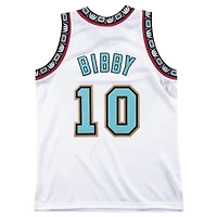 Men's Mitchell & Ness Mike Bibby White Vancouver Grizzlies 1998/99 Hardwood Classics Swingman Jersey