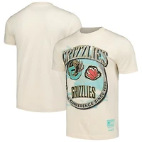 Men's Mitchell & Ness Tan Vancouver Grizzlies Hardwood Classics Vintage Soul Crown Jewels T-Shirt