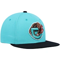 Men's Mitchell & Ness Turquoise/Black Vancouver Grizzlies Hardwood Classics Team Two-Tone 2.0 Snapback Hat
