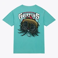 T-shirt Mitchell & Ness turquoise pour homme, modèle Breakthrough des Vancouver Grizzlies