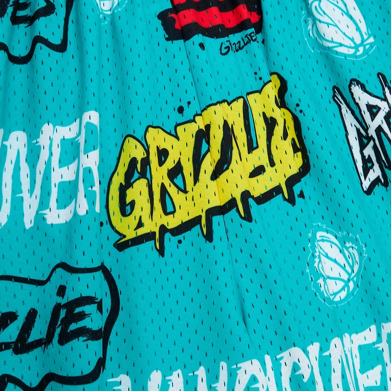 Mitchell & Ness Turquoise Vancouver Grizzlies Hardwood Classics Slap Sticker Swingman pour homme - Short