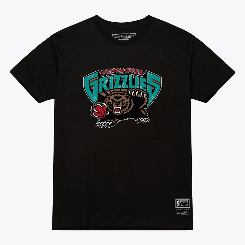 T-shirt unisexe Mitchell & Ness noir Vancouver Grizzlies Hardwood Classics Arch