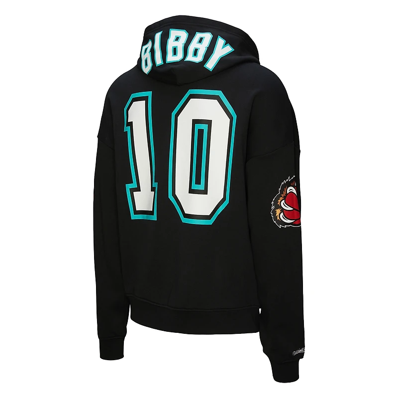 Sweat à capuche zippé unisexe Mitchell & Ness Mike Bibby Black Vancouver Grizzlies Hardwood Classics Maxxed Out