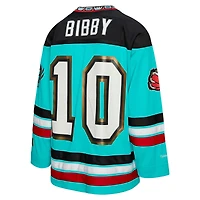 Unisex Mitchell & Ness Mike Bibby Turquoise Vancouver Grizzlies Maxxed Out Fashion Hockey Jersey