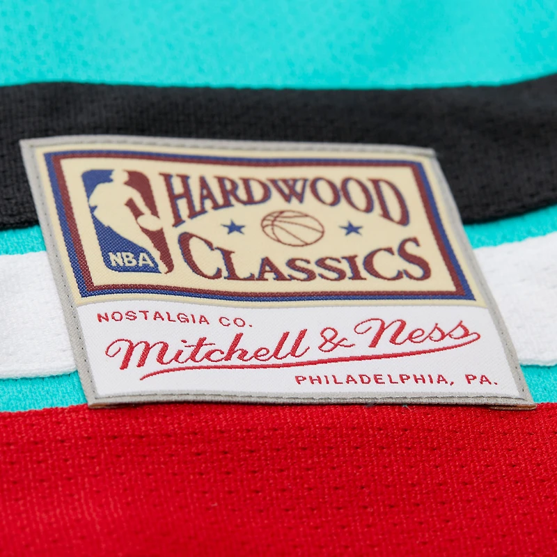 Unisex Mitchell & Ness Mike Bibby Turquoise Vancouver Grizzlies Maxxed Out Fashion Hockey Jersey