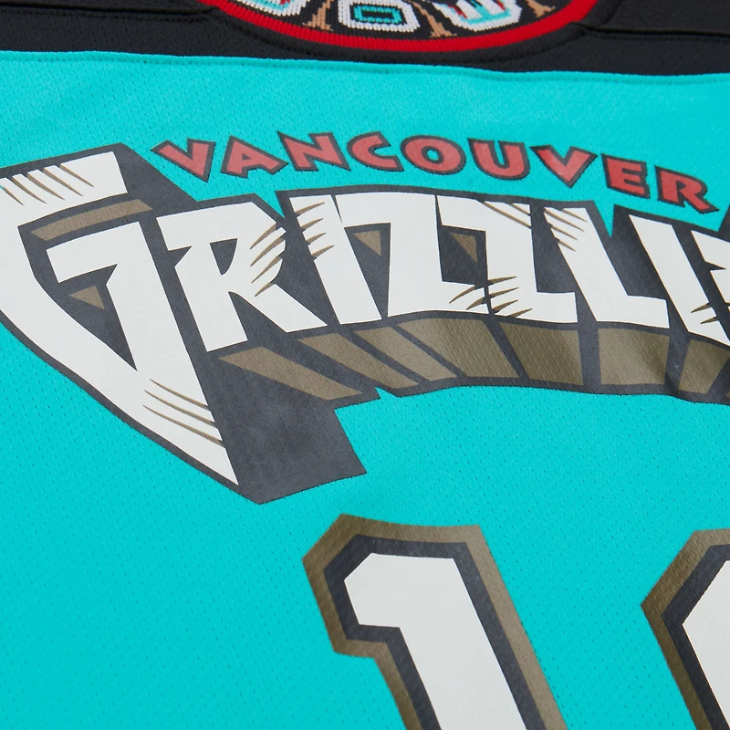 Unisex Mitchell & Ness Mike Bibby Turquoise Vancouver Grizzlies Maxxed Out Fashion Hockey Jersey