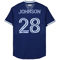 Maillot bleu marine dédicacé #28 de Levonte Johnson des Vancouver Whitecaps FC lors de la saison 2023 de la MLS