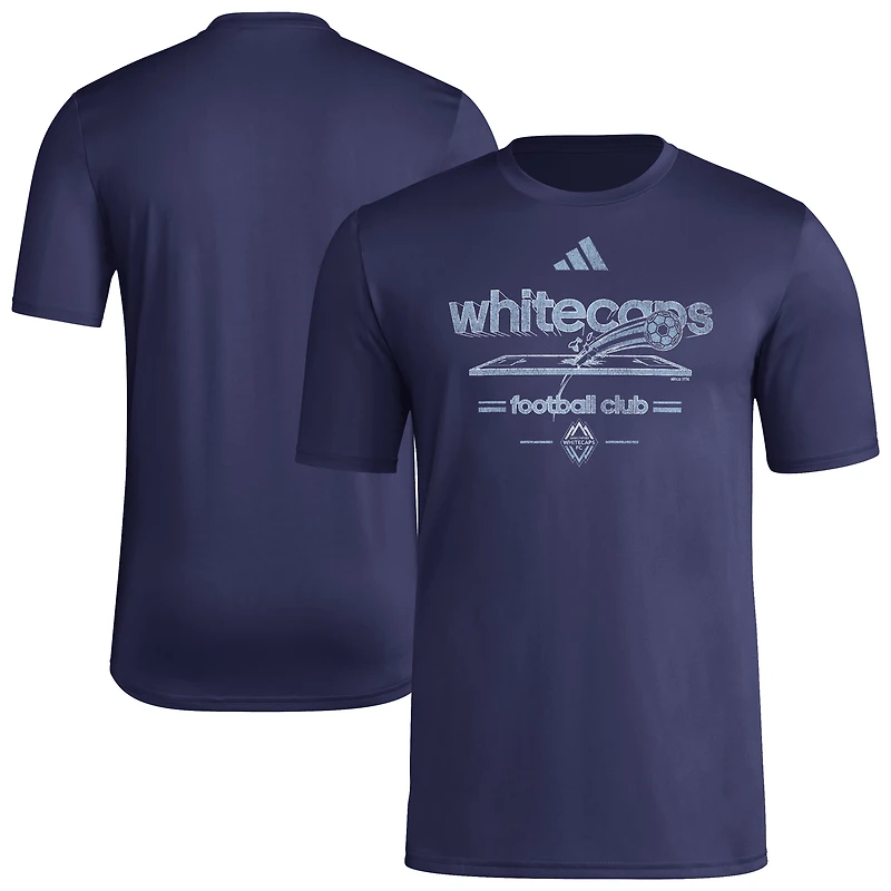 T-shirt d'avant-match bleu marine adidas Vancouver Whitecaps FC pour homme