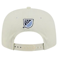 Casquette de golf à visière snapback Vancouver Whitecaps FC 2025 Kickoff de New Era pour homme, couleur crème