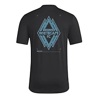 T-shirt d'avant-match adidas noir pour homme Vancouver Whitecaps FC 2026 Anthem AEROREADY