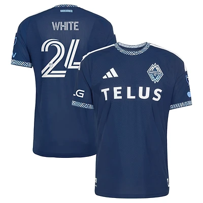 Maillot authentique adidas Brian White bleu Vancouver Whitecaps FC 2026 The Coastal pour homme