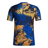Men's adidas  College Royal/Gold Vancouver Whitecaps FC 2023 MLS Works Kick Childhood Cancer x Marvel Pre-Match Performance Top