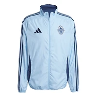 Men's adidas Light Blue/Deep Sea Blue Vancouver Whitecaps FC 2025 Anthem Reversible Full-Zip Jacket
