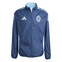 Men's adidas Light Blue/Deep Sea Blue Vancouver Whitecaps FC 2025 Anthem Reversible Full-Zip Jacket