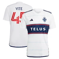 Homme adidas Pedro Vite Blanc Vancouver Whitecaps FC 2023 Bloodlines - Maillot de joueur réplique