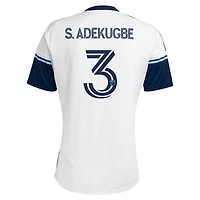 Men's adidas Samuel Adekugbe White Vancouver Whitecaps FC 2025 The Peak Replica Player Jersey