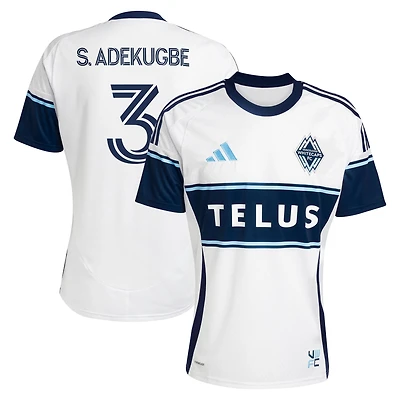 Men's adidas Samuel Adekugbe White Vancouver Whitecaps FC 2025 The Peak Replica Player Jersey
