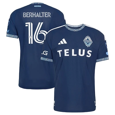 Maillot authentique adidas Sebastian Berhalter bleu Vancouver Whitecaps FC 2026 The Coastal pour homme
