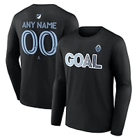 Men's Black Vancouver Whitecaps FC Goal Custom Long Sleeve T-Shirt