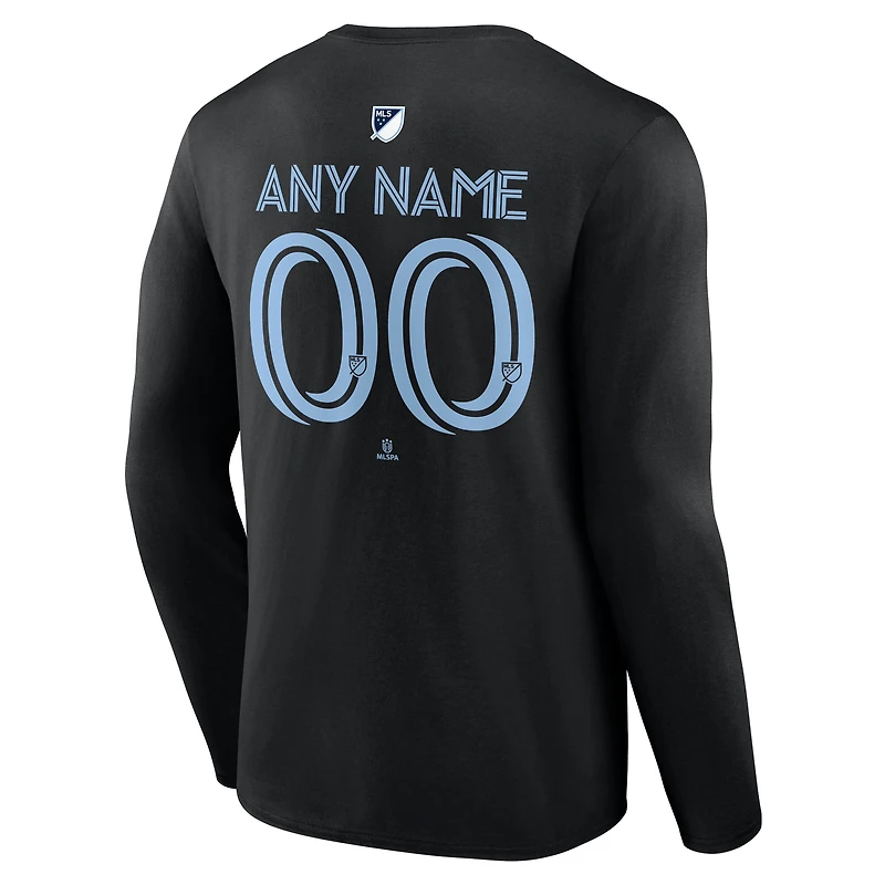 Men's Black Vancouver Whitecaps FC Goal Custom Long Sleeve T-Shirt