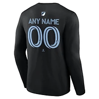 Men's Black Vancouver Whitecaps FC Goal Custom Long Sleeve T-Shirt