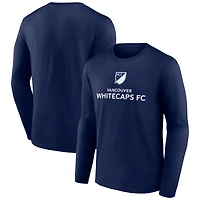 T-shirt à manches longues bleu marine pour homme Vancouver Whitecaps FC Shielded