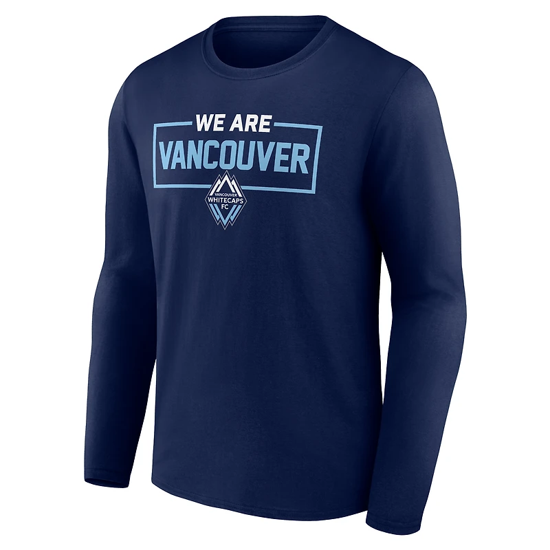 T-shirt à manches longues bleu marine pour homme Vancouver Whitecaps FC We Are Icon