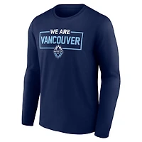 T-shirt à manches longues bleu marine pour homme Vancouver Whitecaps FC We Are Icon
