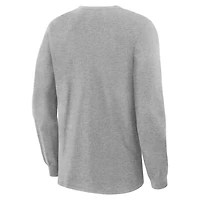 Men's Fanatics Heather Gray Vancouver Whitecaps FC 2025 MLS Western Conference Champions Locker Room Long Sleeve T-Shirt