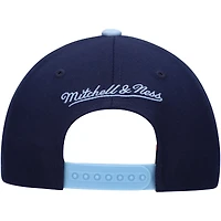 Casquette Mitchell & Ness Deep Sea Blue Vancouver Whitecaps FC Team Script 2.0 Stretch Snapback pour homme