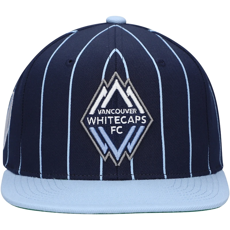 Men's Mitchell & Ness Navy Vancouver Whitecaps FC Team Pin Snapback Hat