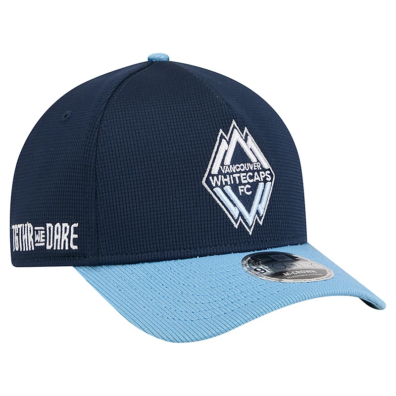 Casquette ajustable New Era Deep Sea Blue Vancouver Whitecaps FC Jersey Hook 9FORTY M-Crown A-Frame pour homme