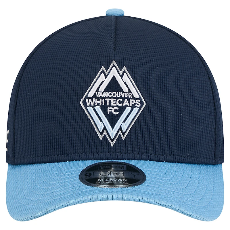 Casquette ajustable New Era Deep Sea Blue Vancouver Whitecaps FC Jersey Hook 9FORTY M-Crown A-Frame pour homme