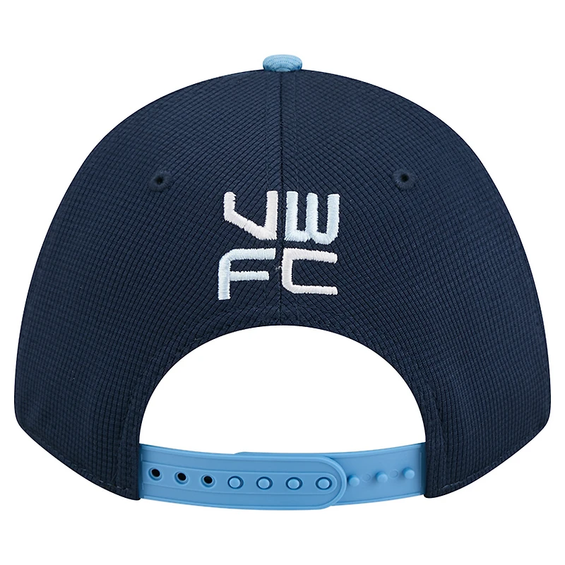Men's New Era Deep Sea Blue Vancouver Whitecaps FC Jersey Hook 9FORTY M-Crown A-Frame Adjustable Hat