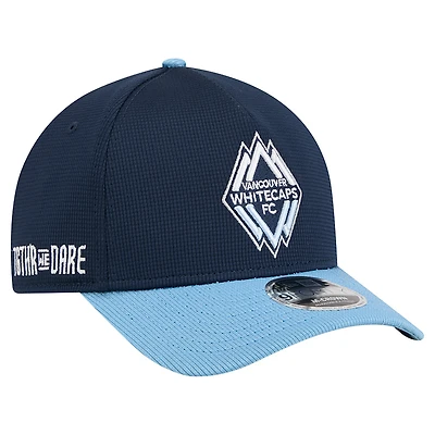 Casquette ajustable New Era Deep Sea Blue Vancouver Whitecaps FC Jersey Hook 9FORTY M-Crown A-Frame pour homme