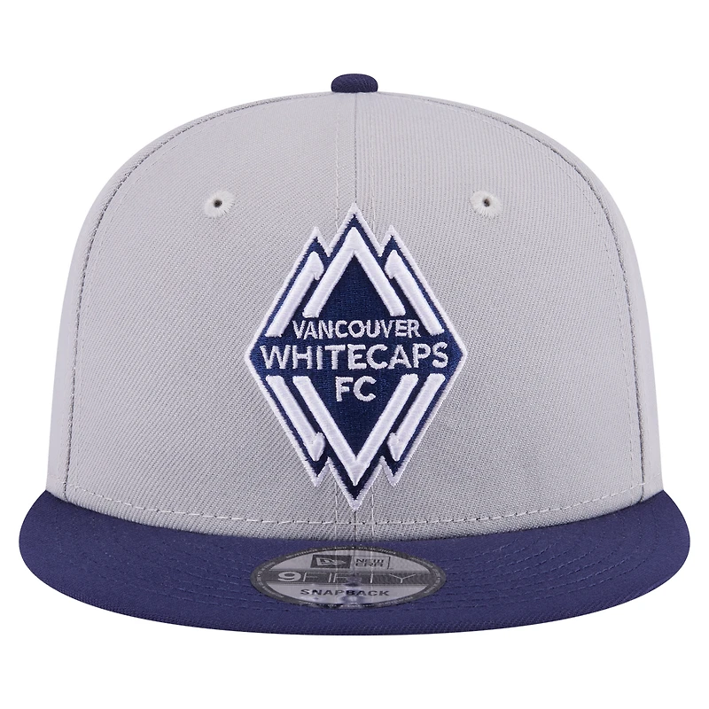 Casquette Snapback bicolore 9FIFTY Vancouver Whitecaps FC New Era pour homme, gris