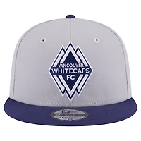 Casquette Snapback bicolore 9FIFTY Vancouver Whitecaps FC New Era pour homme, gris