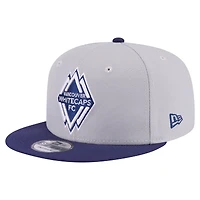 Casquette Snapback bicolore 9FIFTY Vancouver Whitecaps FC New Era pour homme, gris