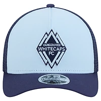 Casquette camionneur ajustable 9FORTY M-Crown A-Frame bleu clair pour homme, Vancouver Whitecaps FC, New Era
