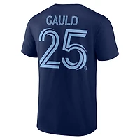 Men's Ryan Gauld Deep Sea Blue Vancouver Whitecaps FC Authentic Stack Name & Number T-Shirt