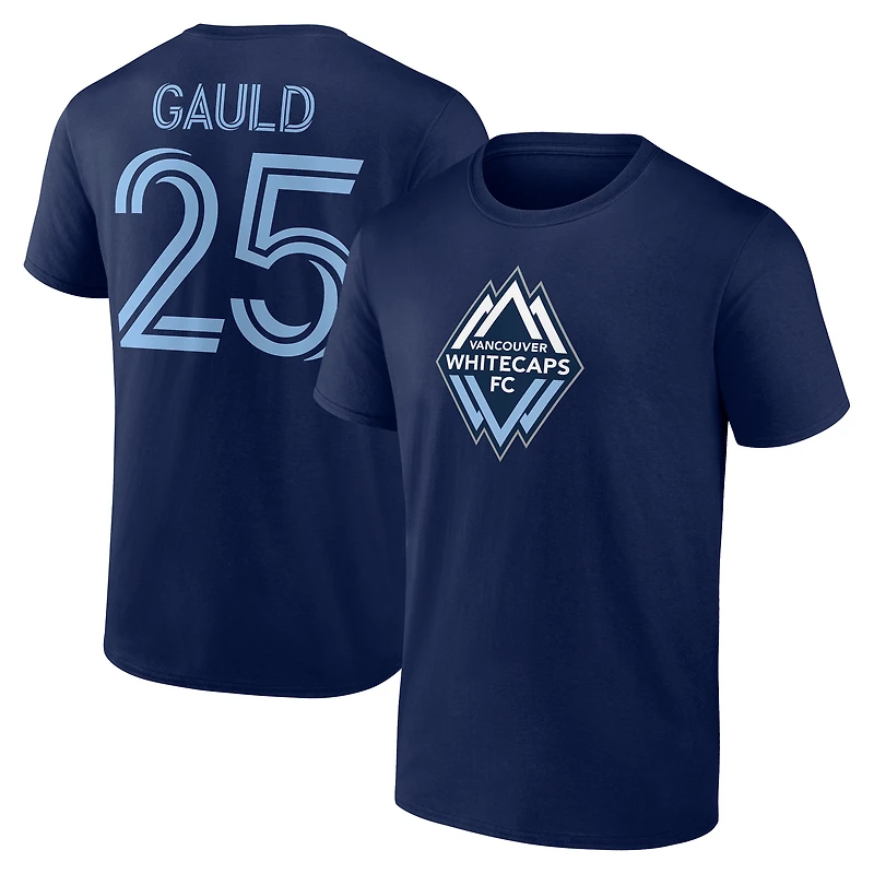 Men's Ryan Gauld Deep Sea Blue Vancouver Whitecaps FC Authentic Stack Name & Number T-Shirt