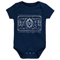 Newborn & Infant Vancouver Whitecaps FC Team Logo Three-Pack Bodysuit Set