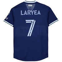 Maillot bleu marine dédicacé #7 des Vancouver Whitecaps FC de Richie Laryea pour la saison 2023 de la MLS