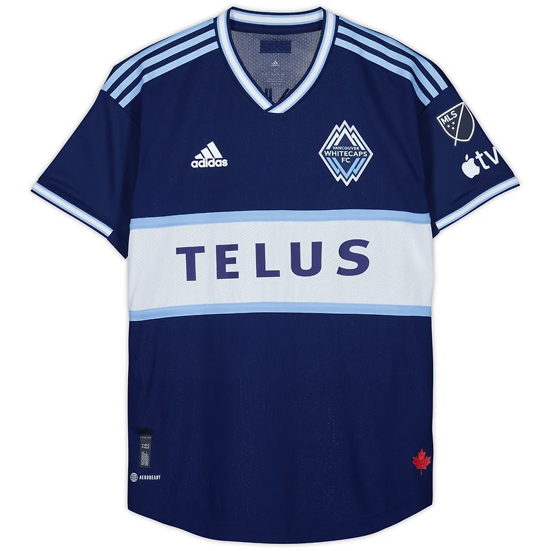 Maillot bleu marine dédicacé #7 des Vancouver Whitecaps FC de Richie Laryea pour la saison 2023 de la MLS