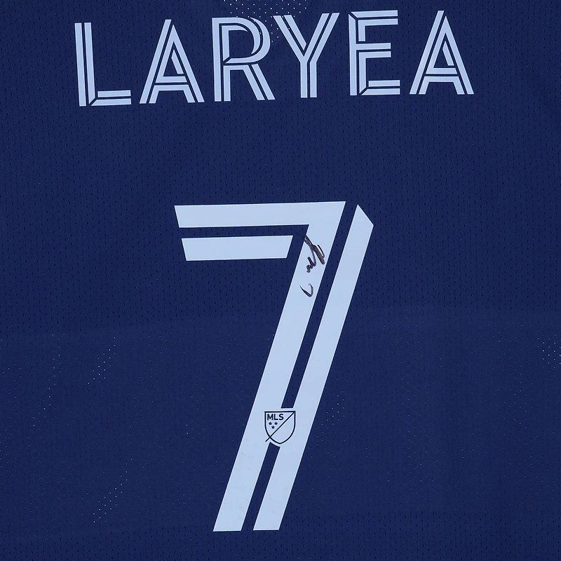 Maillot bleu marine dédicacé #7 des Vancouver Whitecaps FC de Richie Laryea pour la saison 2023 de la MLS