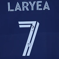 Maillot bleu marine dédicacé #7 des Vancouver Whitecaps FC de Richie Laryea pour la saison 2023 de la MLS