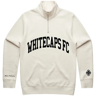 Unisex Peace Collective Cream Vancouver Whitecaps FC Collegiate Quarter-Zip Sweatshirt