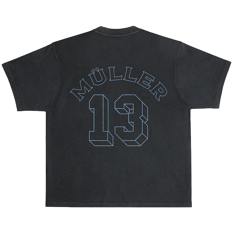 Unisex Peace Collective Thomas Müller Black Vancouver Whitecaps FC Vintage-Dyed Heavyweight T-Shirt