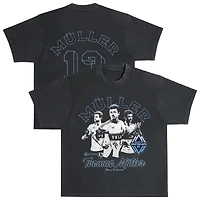 Unisex Peace Collective Thomas Müller Black Vancouver Whitecaps FC Vintage-Dyed Heavyweight T-Shirt