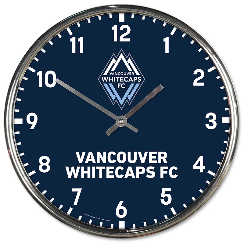 WinCraft Vancouver Whitecaps FC Horloge murale chromée
